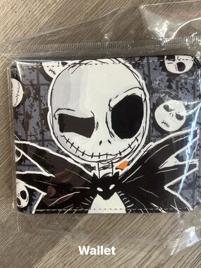 Jack Skellington Graphic Wallet - Black, White, Gray